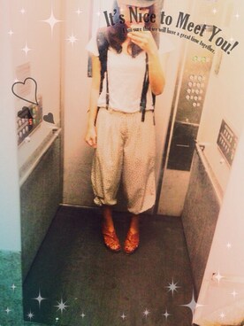 「ROSE BUD（ローズバッド）のpants（その他パンツ、ベージュ系）」を使った、Bondgirlさん（レディース・167cm）の夏コーディネート