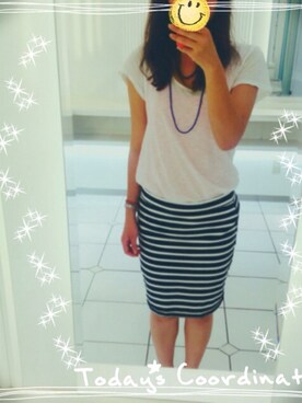「OLD NAVY（オールドネイビー）のアイテム（スカート、その他）」を使った、Bondgirlさん（レディース・167cm）の夏コーディネート