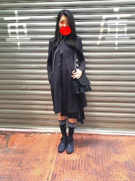 「Y-3（ワイスリー）のアイテム（ワンピース/ドレス）」を使った、121さん（レディース・162cm）の春コーディネート