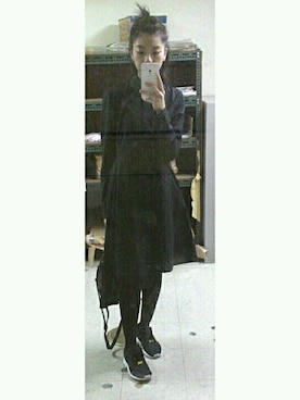 「Y-3（ワイスリー）のアイテム（ワンピース/ドレス）」を使った、121さん（レディース・162cm）の秋コーディネート