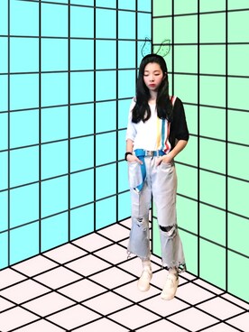 121さん（レディース・162cm）の夏コーディネート