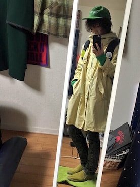 「Ralph Lauren」｜「アイテム（トレンチコート）」を使った、カビココアさん（メンズ・168cm）の冬コーディネート