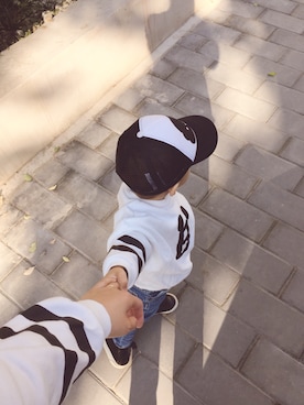 「babyGAP（babyGAP）のアイテム（シューズ）」を使った、jasoncai さん（キッズ・74cm）の秋コーディネート