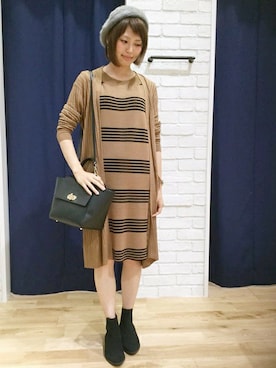 「SHIPS for women」｜「アイテム（ハンチング/ベレー帽）」を使った、冨士枝さん（レディース・158cm）の夏コーディネート
