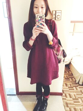 「アイテム（アナログ腕時計、ピンク系）」を使った、siummさん（レディース・160cm）の春コーディネート