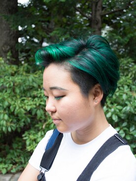 「MONKI（モンキ）のアイテム（つなぎ/オールインワン）」を使った、RINOさん（レディース・155cm）の夏コーディネート