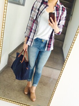 「OPAQUE（オペーク）のアイテム（シューズ）」を使った、SAKIHさん（レディース・153cm）の冬コーディネート