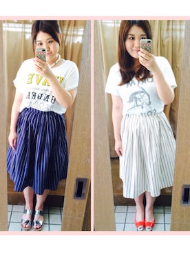 「色違いで持ってます。」｜mamiさん（レディース・164cm）の夏コーディネート