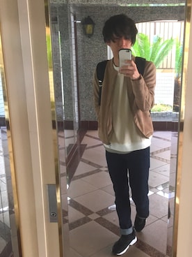 「風邪っぴき」｜「アイテム（ブルゾン）」を使った、tomさん（メンズ・178cm）の春コーディネート