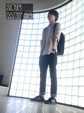 「mercibeaucoup,（メルシーボークー）のアイテム（腕時計）」を使った、tomさん（メンズ・178cm）の春コーディネート