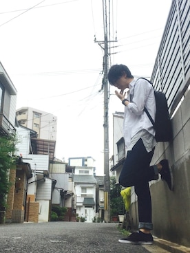 「mercibeaucoup,（メルシーボークー）のアイテム（腕時計）」を使った、tomさん（メンズ・178cm）の夏コーディネート
