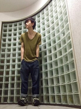 「mercibeaucoup,（メルシーボークー）のアイテム（腕時計）」を使った、tomさん（メンズ・178cm）の夏コーディネート