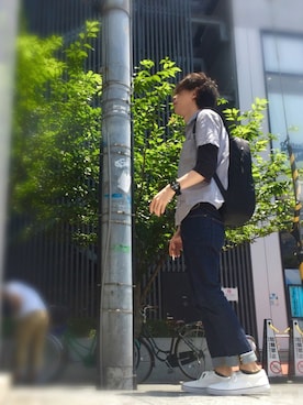 「mercibeaucoup,（メルシーボークー）のアイテム（腕時計）」を使った、tomさん（メンズ・178cm）の夏コーディネート