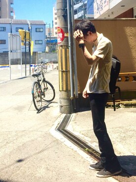 「mercibeaucoup,（メルシーボークー）のアイテム（腕時計）」を使った、tomさん（メンズ・178cm）の夏コーディネート
