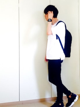 「mercibeaucoup,（メルシーボークー）のアイテム（腕時計）」を使った、tomさん（メンズ・178cm）の夏コーディネート