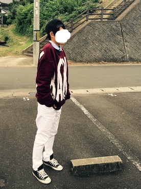 「CONVERSE（コンバース）のCONVERSE コンバース ALL STAR RHINESTONE DP HI  BLACK（スニーカー、ブラック系）」を使った、もりりんさん（メンズ）の秋コーディネート