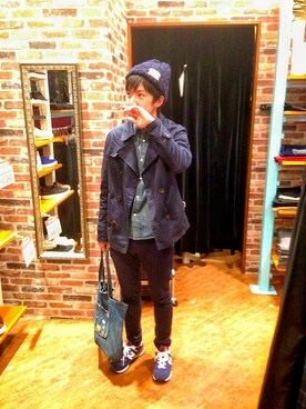 「HARE（ハレ）のアイテム（その他アウター）」を使った、めそさん（メンズ・168cm）の春コーディネート