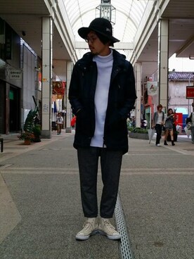 「bukht」｜「アイテム（マウンテンパーカー）」を使った、 遠藤さん（メンズ・176cm）の秋コーディネート