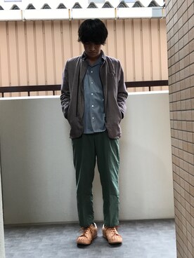 「BRUNABOINNE（ブルーナボイン）のアイテム（その他アウター）」を使った、suzuki takeyukiさん（メンズ・173cm）の秋コーディネート