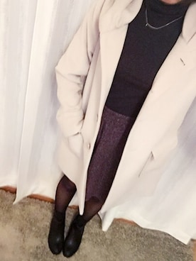 「3can4on（サンカンシオン）のアイテム（ダウンジャケット/コート）」を使った、asuさん（レディース・156cm）の冬コーディネート