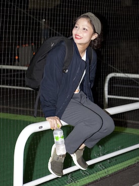 「アイテム（バックパック/リュック）」を使った、アッコさん（レディース・152cm・20代）の秋コーディネート