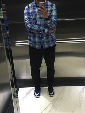 「POLO RALPH LAUREN（ポロ ラルフ ローレン）のアイテム（シャツ/ブラウス、その他）」を使った、冯冯本宝宝さん（メンズ・189cm）の春コーディネート