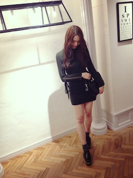 「snidel」｜「アイテム（バッグ）」を使った、chihiro saitoさん（レディース・169cm）の冬コーディネート