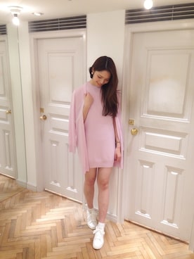 「snidel」｜「アイテム（ワンピース/ドレス）」を使った、chihiro saitoさん（レディース・169cm）の冬コーディネート