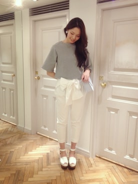 「SNIDEL（スナイデル）のアイテム（パンプス）」を使った、chihiro saitoさん（レディース・169cm）の春コーディネート