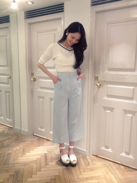 「SNIDEL（スナイデル）のアイテム（パンプス）」を使った、chihiro saitoさん（レディース・169cm）の春コーディネート