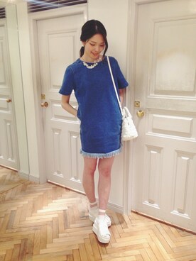 「SNIDEL（スナイデル）のアイテム（パンプス）」を使った、chihiro saitoさん（レディース・169cm）の春コーディネート