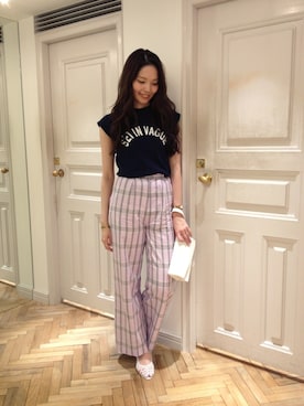 「snidel」｜「アイテム（バッグ）」を使った、chihiro saitoさん（レディース・169cm）の夏コーディネート