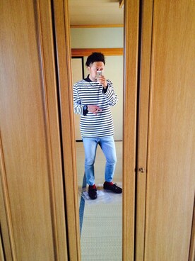 「bukht（ブフト）のアイテム（アクセサリー）」を使った、リッキー二世さん（メンズ・170cm）の秋コーディネート