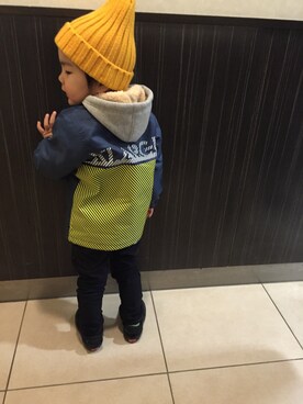 「XLARGE（エクストララージ）のアイテム（ジャケット/アウター）」を使った、Tomtomさん（キッズ・90cm）の冬コーディネート