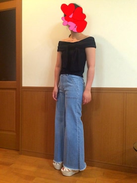 「裾フリンジ」｜「アイテム（アクセサリー）」を使った、kさん（レディース・152cm）の春コーディネート