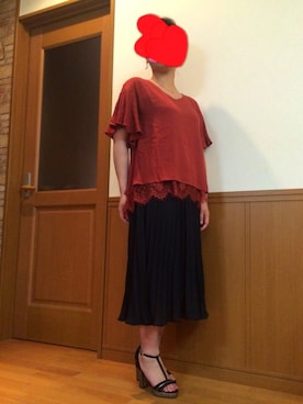 「ゆるずる」｜「アイテム（アクセサリー）」を使った、kさん（レディース・152cm）の夏コーディネート