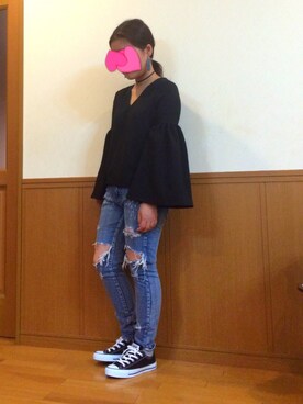 「CONVERSE（コンバース）のconverse（コンバース） ALL STAR OX（オールスターOX）（スニーカー）」を使った、kさん（レディース・152cm）の秋コーディネート