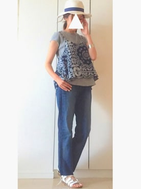 「FREE'S MART（フリーズマート）のアイテム（帽子）」を使った、NAnaさん（レディース・158cm）の春コーディネート