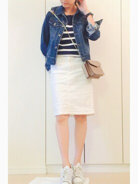 「FREE'S MART（フリーズマート）のアイテム（ジャケット/アウター）」を使った、NAnaさん（レディース・158cm）の夏コーディネート