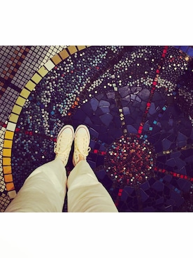 「アイテム（アクセサリー、パープル系）」を使った、aiai*さん（レディース・163cm）の秋コーディネート