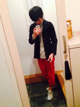 「アイテム（ピーコート）」を使った、ΤΟΤΔ。さん（メンズ・165cm・10代）の冬コーディネート