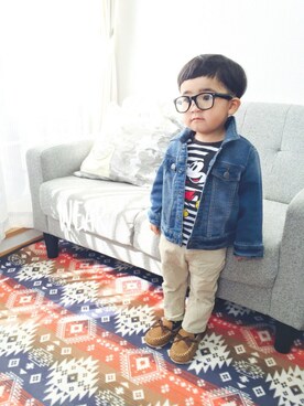 「babygap」｜「アイテム（モカシン/デッキシューズ）」を使った、k★taさん（キッズ・80cm）の春コーディネート