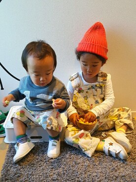 「ＧＷ」｜「アイテム（オールインワン・サロペット）」を使った、makyoさん（キッズ・100cm）の春コーディネート