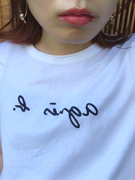 「BUBBLES（バブルス）のアイテム（イヤリング）」を使った、pigahiさん（レディース・153cm）の秋コーディネート