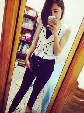 「Paul Smith（ポールスミス）のアイテム（財布/小物）」を使った、Monishaさん（レディース・161cm）の夏コーディネート