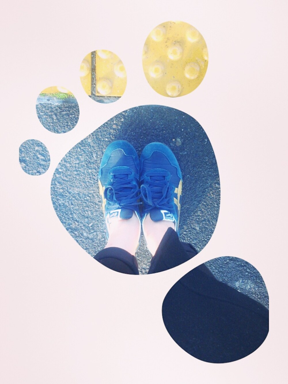 「オニツカタイガー、ロケ隊、とにかく外で撮影します。」｜「Onitsuka Tigerのオニツカタイガー セラーノ Onitsuka Tiger SERRANO (TH109L)（スニーカー、ブルー系）」を使った、ono-yokoさん（レディース・158cm）の冬コーディネートの1枚目の写真