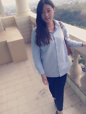 「アイテム（クラッチバッグ、その他）」を使った、鮑徳さん（レディース・172cm）の冬コーディネート