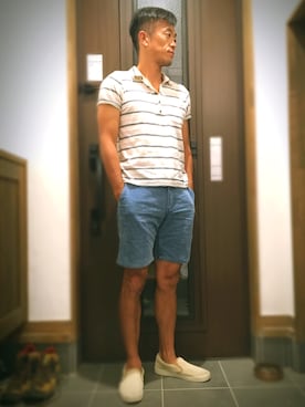 「FCUK（フレンチコネクション）のアイテム」を使った、たくちんさん（メンズ・171cm）の夏コーディネート