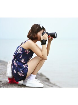 「6IXTY8IGHTのアイテム（つなぎ/オールインワン）」を使った、moomoさん（レディース・161cm）の秋コーディネート