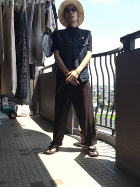 younghiropoyoさんの「日本製 メンズ ジョジョサンダル JOJO SANDAL」を使ったコーディネート
